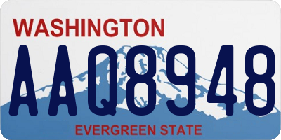 WA license plate AAQ8948