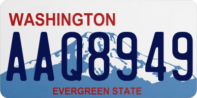 WA license plate AAQ8949