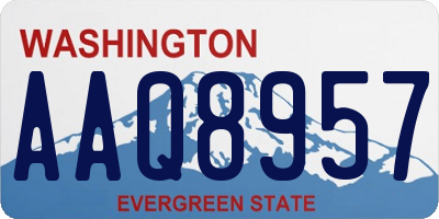 WA license plate AAQ8957