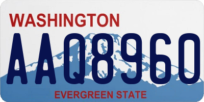 WA license plate AAQ8960