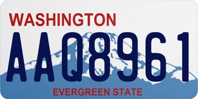 WA license plate AAQ8961