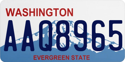 WA license plate AAQ8965