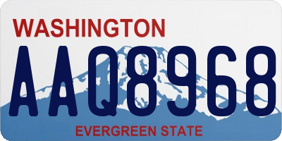 WA license plate AAQ8968