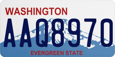 WA license plate AAQ8970