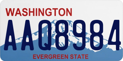 WA license plate AAQ8984