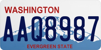 WA license plate AAQ8987