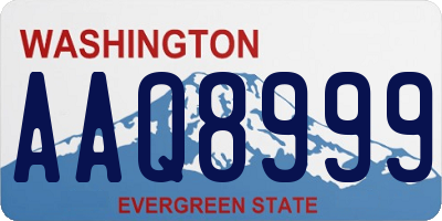 WA license plate AAQ8999
