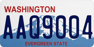WA license plate AAQ9004