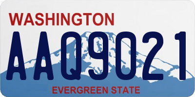 WA license plate AAQ9021