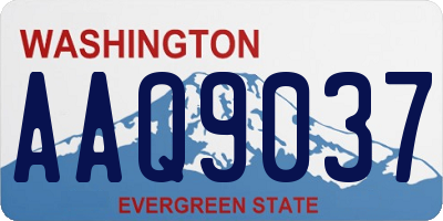 WA license plate AAQ9037
