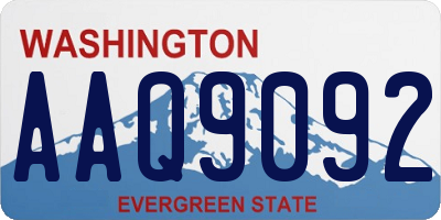 WA license plate AAQ9092