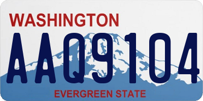 WA license plate AAQ9104