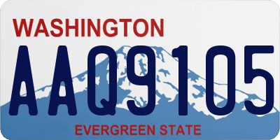 WA license plate AAQ9105