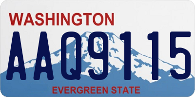 WA license plate AAQ9115