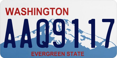 WA license plate AAQ9117