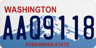 WA license plate AAQ9118