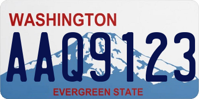 WA license plate AAQ9123
