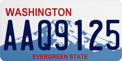 WA license plate AAQ9125