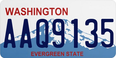 WA license plate AAQ9135