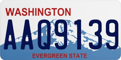 WA license plate AAQ9139