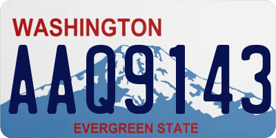WA license plate AAQ9143