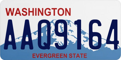 WA license plate AAQ9164