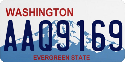 WA license plate AAQ9169