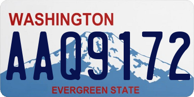 WA license plate AAQ9172