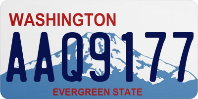 WA license plate AAQ9177