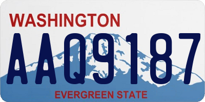 WA license plate AAQ9187