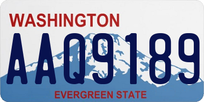 WA license plate AAQ9189