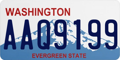 WA license plate AAQ9199