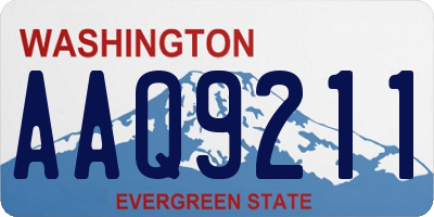 WA license plate AAQ9211