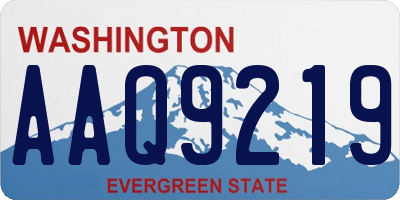 WA license plate AAQ9219