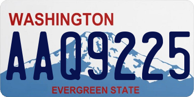 WA license plate AAQ9225