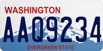 WA license plate AAQ9234