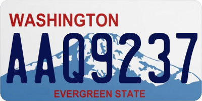 WA license plate AAQ9237
