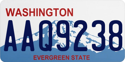 WA license plate AAQ9238