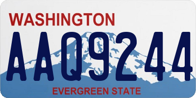 WA license plate AAQ9244
