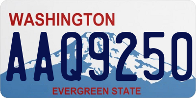WA license plate AAQ9250