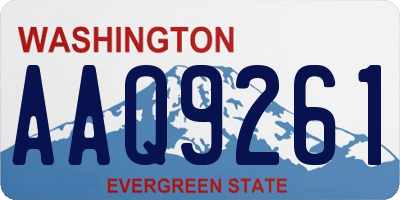 WA license plate AAQ9261