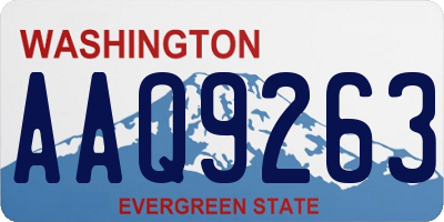 WA license plate AAQ9263