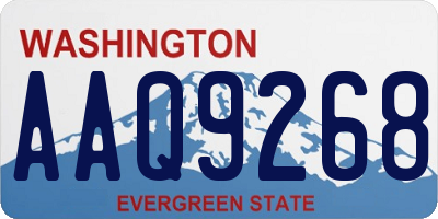 WA license plate AAQ9268