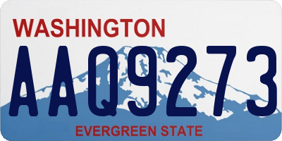 WA license plate AAQ9273