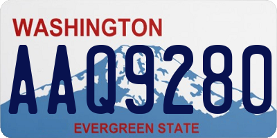 WA license plate AAQ9280