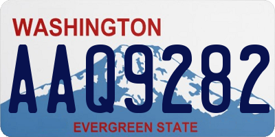 WA license plate AAQ9282