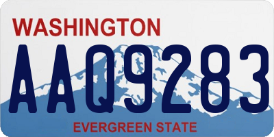 WA license plate AAQ9283