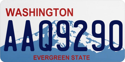 WA license plate AAQ9290