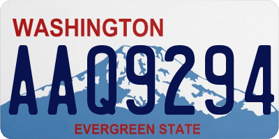 WA license plate AAQ9294
