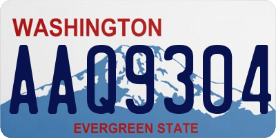 WA license plate AAQ9304